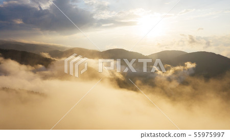 Flight above the clouds. 55975997