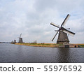 Netherlands rural landscape with windmills 55976592
