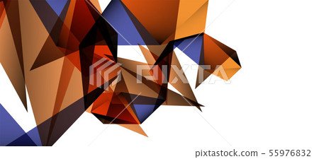 Triangle geometric background in trendy style on light background. Retro vector illustration 55976832