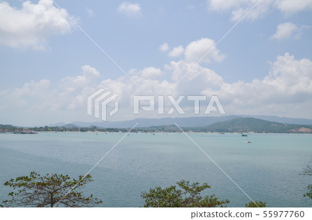 Sea seen from Wat Phra Yai 55977760