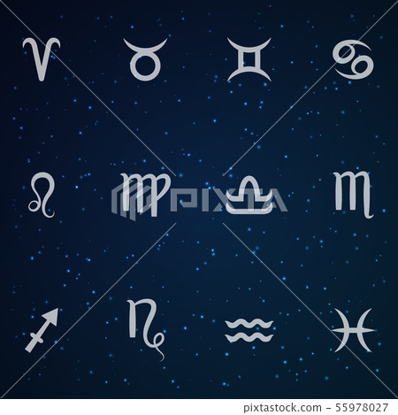 Zodiac sign set. 55978027