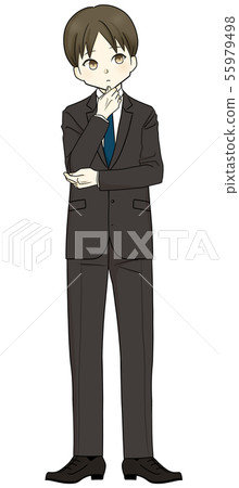 Suit-man with neck 55979498