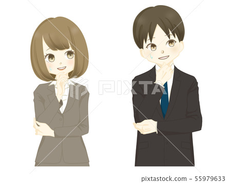 西裝 - 女人/男人笑 西裝 - 女人/男人笑 55979633