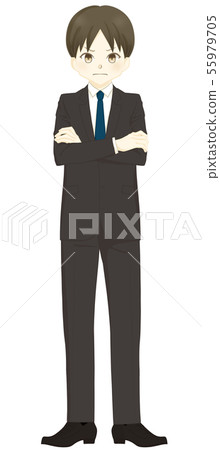 Suit-men with arms crossed 55979705