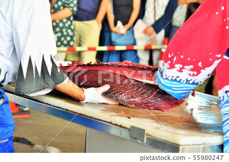 Tuna Demonstration Show Material Background 55980247