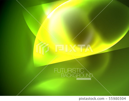Vector glowing neon circles abstract background 55980304