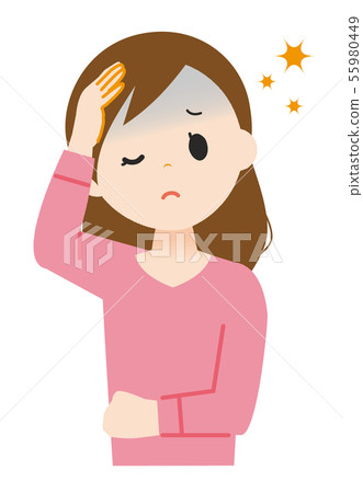 Dizzy woman 55980449