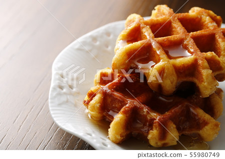 Waffle dessert Waffle dessert 55980749
