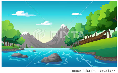 Mountains and bright sky in the morning. Mountains and bright sky in the morning. 55981377