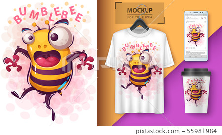 Cartoon crazy bead - mockup for your idea 55981984
