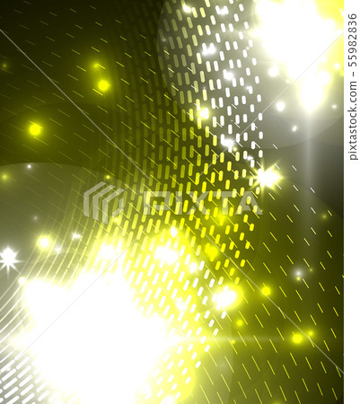 Glowing neon light. Holiday decoration. Glowing neon light. Holiday decoration. 55982836