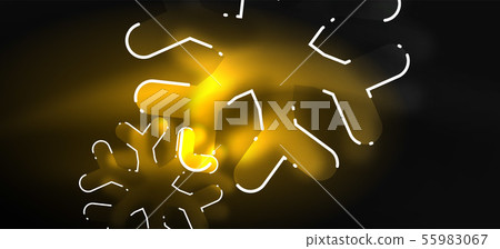 Blurred Christmas snowflake abstract background, stylized minimal design, neon glowing colors Blurred Christmas snowflake abstract background, stylized minimal design, neon glowing colors 55983067