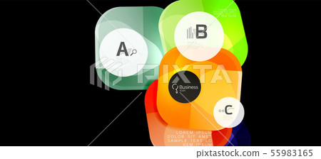 Info graphics circles background. Success icon symbol. Vector info graphic design. Creative vector 55983165