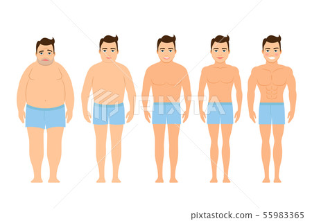 Man before and after a diet Man before and after a diet 55983365