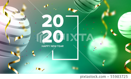 Creative Invitation Party Card 2020 Banner Vector Creative Invitation Party Card 2020 Banner Vector 55983725