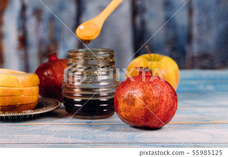 Rosh hashanah jewish New Year holiday concept. Rosh hashanah jewish New Year holiday concept. 55985125