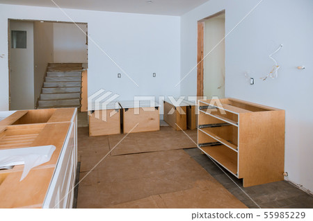 Preparing to install custom new in modern kitchen Preparing to install custom new in modern kitchen 55985229
