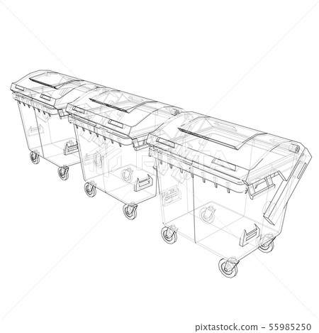 Outline Dumpster or dustbin vector Outline Dumpster or dustbin vector 55985250
