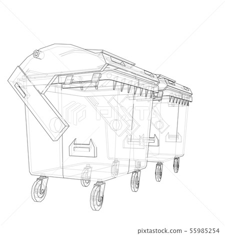 Outline Dumpster or dustbin vector Outline Dumpster or dustbin vector 55985254