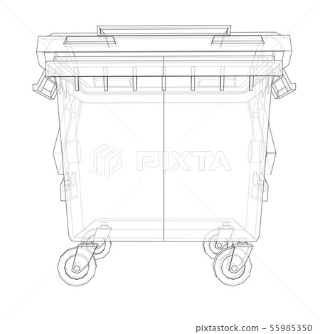 Outline Dumpster or dustbin vector Outline Dumpster or dustbin vector 55985350
