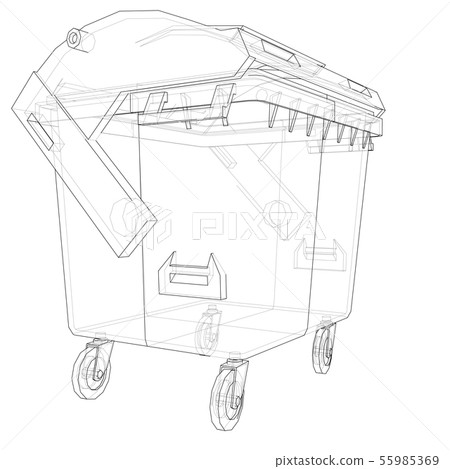 Outline Dumpster or dustbin vector Outline Dumpster or dustbin vector 55985369