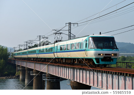 6系列381 L限制快遞黑鐵路橫跨鐵路橋 55985559