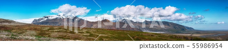 Amazing view of  volcanic mountains around 55986954