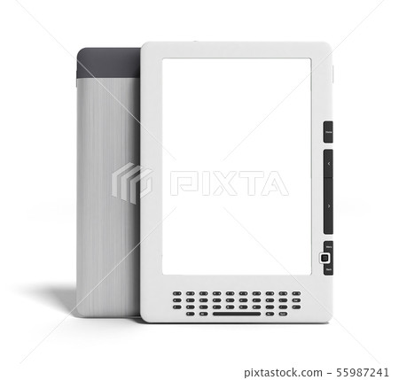 E-book reader 3d render image on white 55987241
