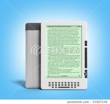 E-book reader 3d render image on gradient 55987249
