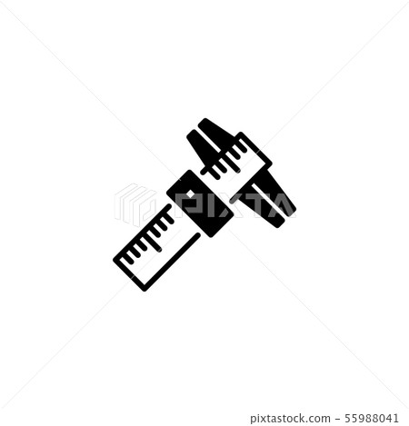 Web line icon. Caliper black on white background Web line icon. Caliper black on white background 55988041