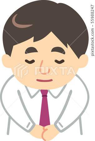 襯衫男子鞠躬 55988247