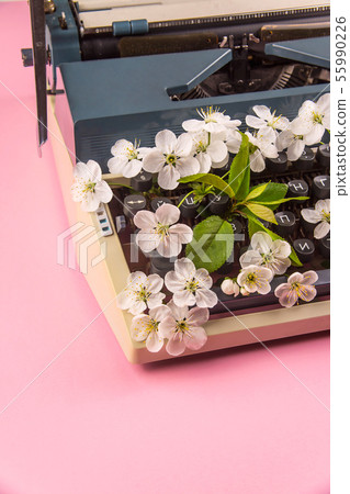 Typewriter in the modern style of life of a Typewriter in the modern style of life of a 55990226