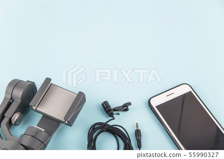 Modern simple set of equipment for video shooting 55990327