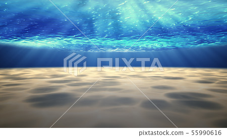 Underwater background with sandy sea bottom. 55990616