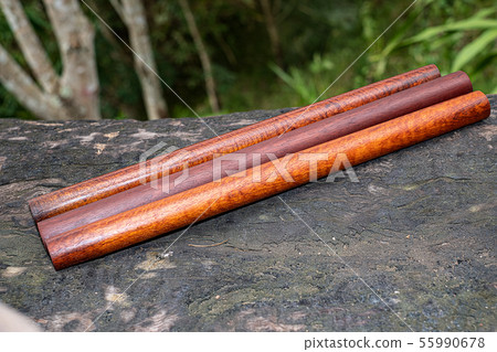 Wood logs round lath of Burma padauk Wood logs round lath of Burma padauk 55990678