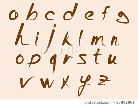 Hand drawn grunge brown font. Vector alphabet Hand drawn grunge brown font. Vector alphabet 55991901
