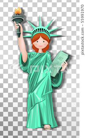 Girl in Costume of the Statue of Liberty 55991970