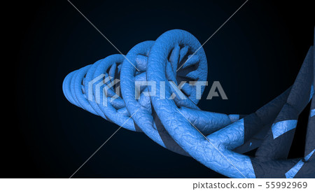 DNA code. Abstract 3d polygonal wireframe DNA. DNA code. Abstract 3d polygonal wireframe DNA. 55992969