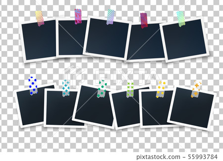 sqared  photo frame garland with stickers 55993784