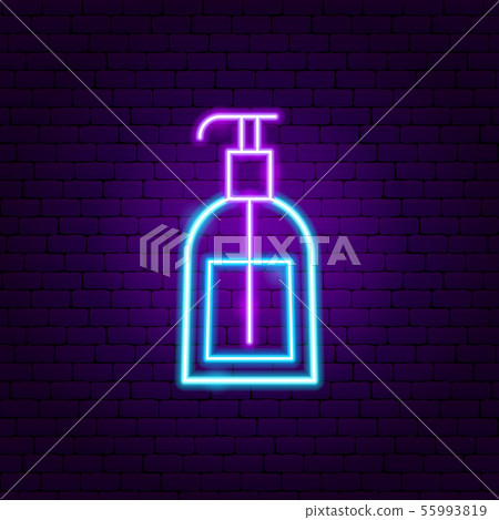 Liquid Soap Neon Sign - Stock Illustration [55993819] - PIXTA