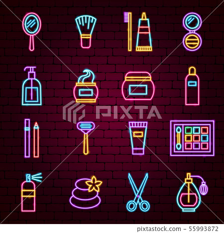 Beauty Neon Icons 55993872
