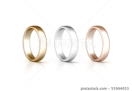 Rings set stand isolated, golden, silver, pink gold jewelry, Rings set stand isolated, golden, silver, pink gold jewelry, 55994053