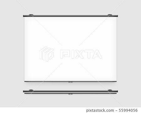 Blank projector screen mockup on the wall 55994056