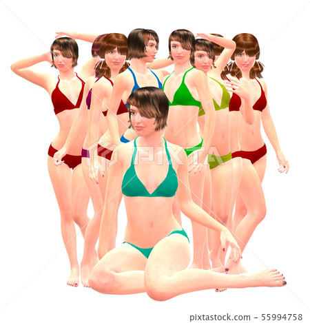 3d girls in bikini 55994758