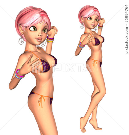 3d Girl in Violet Bikini 3d Girl in Violet Bikini 55994764