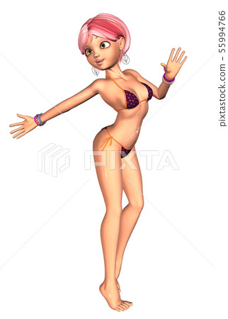 3d Girl in Violet Bikini 3d Girl in Violet Bikini 55994766