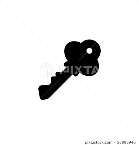 Web icon. Key. vector illustration black on white  55996940