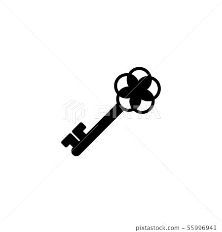 Web icon. Key. vector illustration black on white  55996941