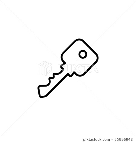 Web icon. Key. vector illustration black on white  55996948