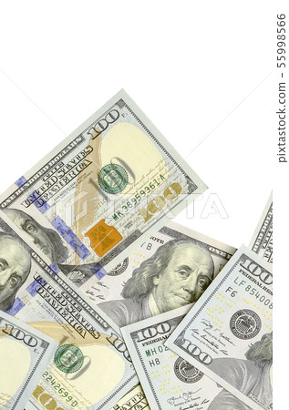 Dollar bills. American money isolated on white 55998566
